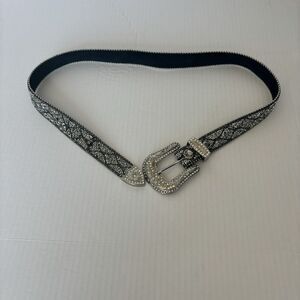 Silver Rhinestone Studded Western Rodeo High Quality Fashion Chic Cowgirl‎ Belt